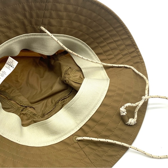 LULULEMON OLIVE ARMY GREEN Patch Logo Bucket Hat Chin Strap Cord Unisex M / L - Picture 6 of 8